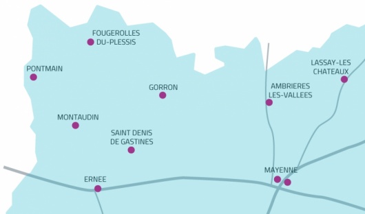 Situation g&eacute;ographique des bornes &eacute;lectriques (f&eacute;v.19)