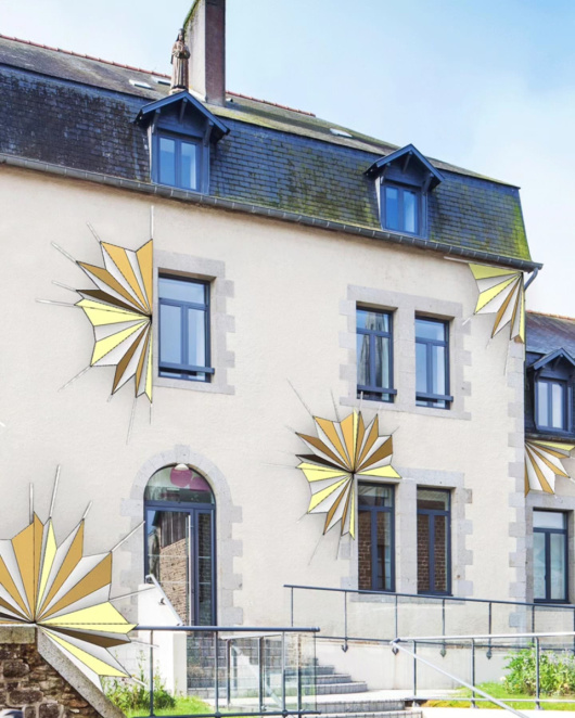 Dessin pr&eacute;paratoire pour la fa&ccedil;ade du centre d&rsquo;art &copy; Vincent Mauger