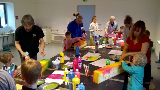 Atelier parent-enfants Elsa Tomkowiak, résidence au centre d'art  2018
